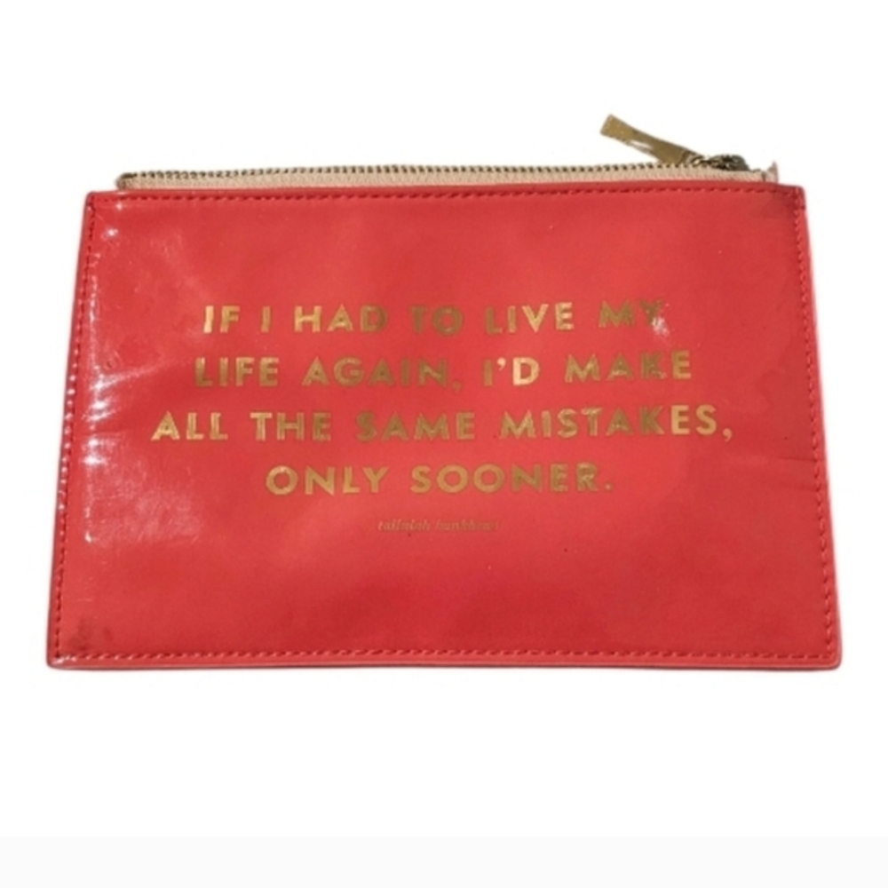 kate spade Coral Patent Zip Pouch